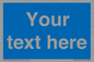 MV5403: Custom Blank mandatory (blue) Sign