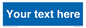 MV5403: Custom Blank mandatory (blue) Sign