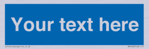 MV5403: Custom Blank mandatory (blue) Sign