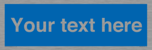 MV5403: Custom Blank mandatory (blue) Sign