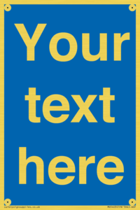 MV5403: Custom Blank mandatory (blue) Sign