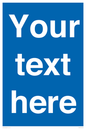 MV5403: Custom Blank mandatory (blue) Sign