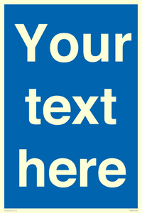 MV5403: Custom Blank mandatory (blue) Sign