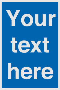 MV5403: Custom Blank mandatory (blue) Sign