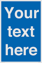 MV5403: Custom Blank mandatory (blue) Sign