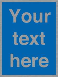 MV5403: Custom Blank mandatory (blue) Sign