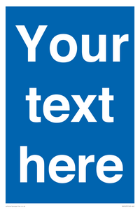 MV5403: Custom Blank mandatory (blue) Sign