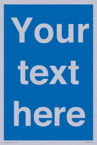 MV5403: Custom Blank mandatory (blue) Sign