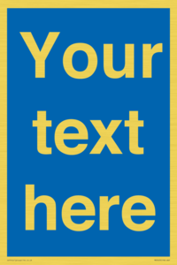 MV5403: Custom Blank mandatory (blue) Sign