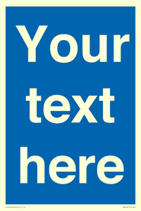 MV5403: Custom Blank mandatory (blue) Sign