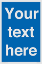 MV5403: Custom Blank mandatory (blue) Sign