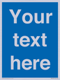 MV5403: Custom Blank mandatory (blue) Sign