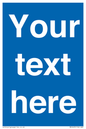 MV5403: Custom Blank mandatory (blue) Sign