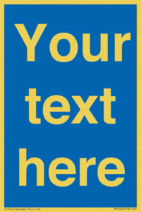 MV5403: Custom Blank mandatory (blue) Sign