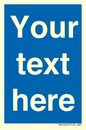 MV5403: Custom Blank mandatory (blue) Sign