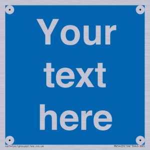 MV5403: Custom Blank mandatory (blue) Sign