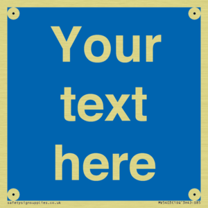 MV5403: Custom Blank mandatory (blue) Sign