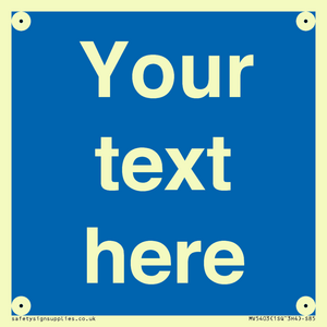 MV5403: Custom Blank mandatory (blue) Sign