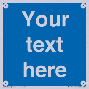 MV5403: Custom Blank mandatory (blue) Sign