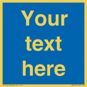 MV5403: Custom Blank mandatory (blue) Sign