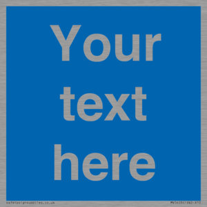 MV5403: Custom Blank mandatory (blue) Sign