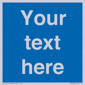 MV5403: Custom Blank mandatory (blue) Sign