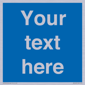 MV5403: Custom Blank mandatory (blue) Sign