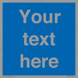 MV5403: Custom Blank mandatory (blue) Sign