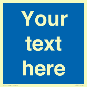 MV5403: Custom Blank mandatory (blue) Sign