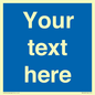 MV5403: Custom Blank mandatory (blue) Sign