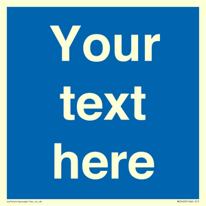 MV5403: Custom Blank mandatory (blue) Sign