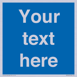MV5403: Custom Blank mandatory (blue) Sign