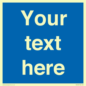 MV5403: Custom Blank mandatory (blue) Sign