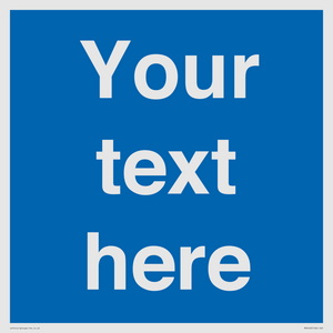 MV5403: Custom Blank mandatory (blue) Sign