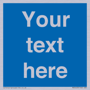 MV5403: Custom Blank mandatory (blue) Sign