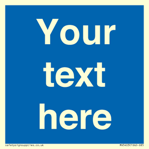 MV5403: Custom Blank mandatory (blue) Sign