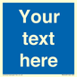 MV5403: Custom Blank mandatory (blue) Sign
