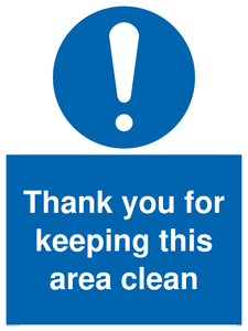 MV5498: Thank you for keeping this area clean