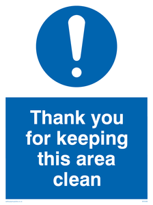MV5498: Thank you for keeping this area clean