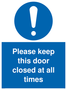 MV5511: Please Keep door closed at all times