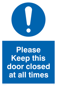 MV5511: Please Keep door closed at all times