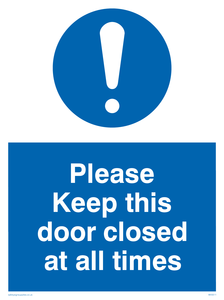 MV5511: Please Keep door closed at all times