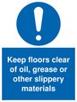 MV5536: Keep floors clear of slippery materials