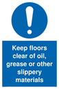 MV5536: Keep floors clear of slippery materials