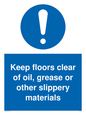 MV5536: Keep floors clear of slippery materials