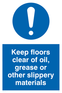 MV5536: Keep floors clear of slippery materials