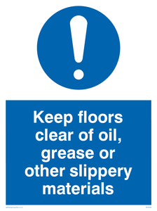 MV5536: Keep floors clear of slippery materials