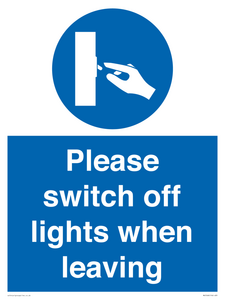 MV5568: Switch off lights Sign