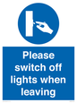 MV5568: Switch off lights Sign