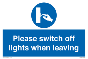MV5568: Switch off lights Sign